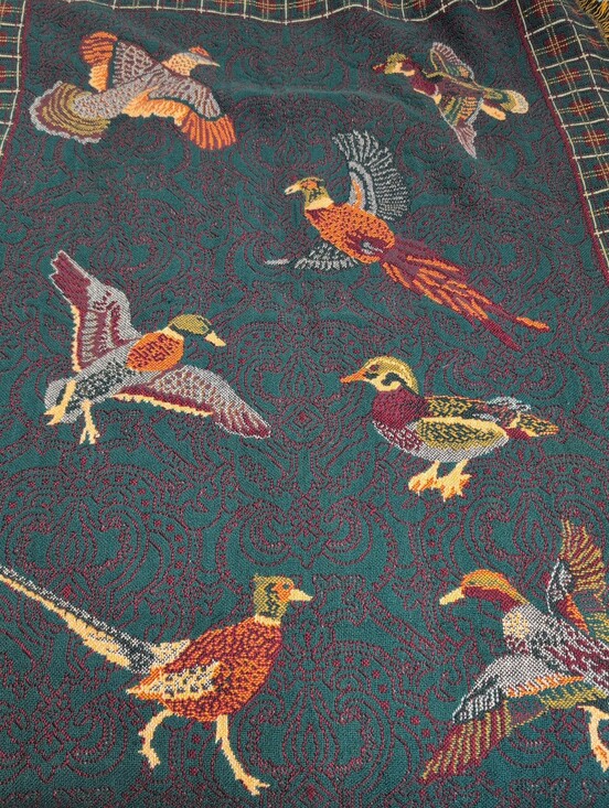 Goodwin Weavers Other - Vintage Goodwin Weavers Game Bird Tapestry Throw Blanket 46x66 Cotton USA